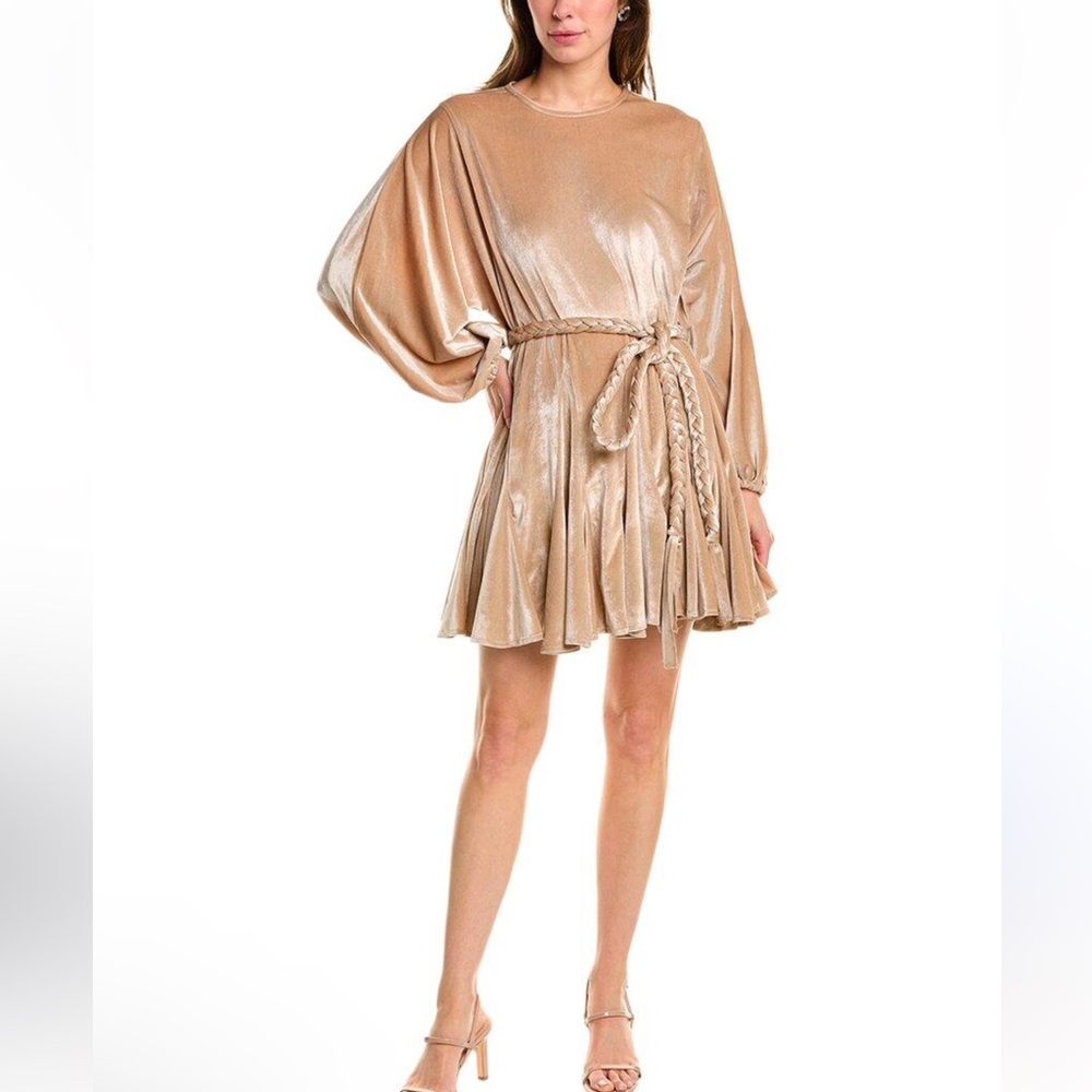 Beulah London Balloon Braided Belt Sleeve Dress NWT Size Large